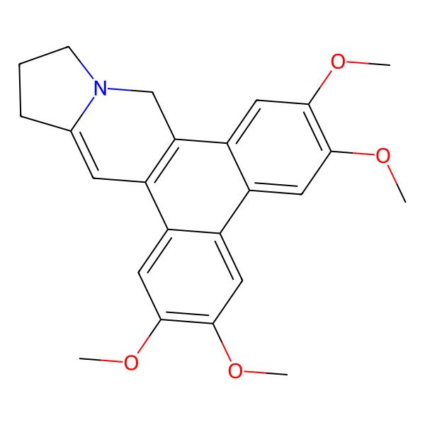 2D Structure of 2,3,6,7-Tetramethoxy-9,11,12,13-tetrahydrophenanthro[9,10-f]indolizine
