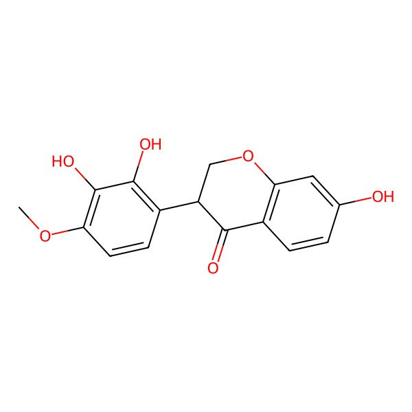 2D Structure of 2',3',7-Trihydroxy-4'-methoxyisoflavanone