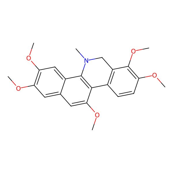 2D Structure of 2,3,7,8,11-pentamethoxy-5-methyl-6H-benzo[c]phenanthridine