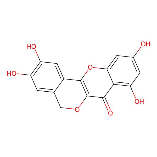 2D Structure of 2,3,8,10-Tetrahydroxy[2]benzopyrano[4,3-b][1]benzopyran-7(5H)-one