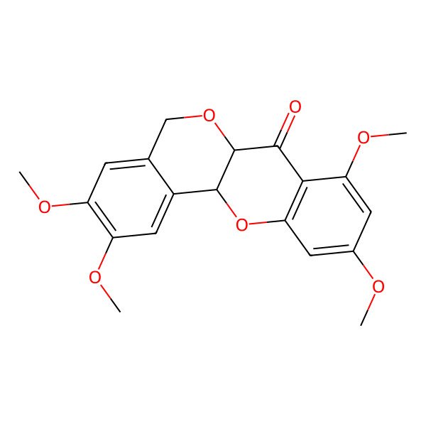 2D Structure of 2,3,8,10-tetramethoxy-6a,12a-dihydro-5H-isochromeno[4,3-b]chromen-7-one