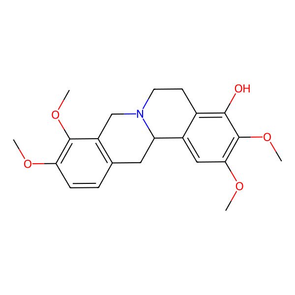 2D Structure of 2,3,9,10-tetramethoxy-6,8,13,13a-tetrahydro-5H-isoquinolino[2,1-b]isoquinolin-4-ol