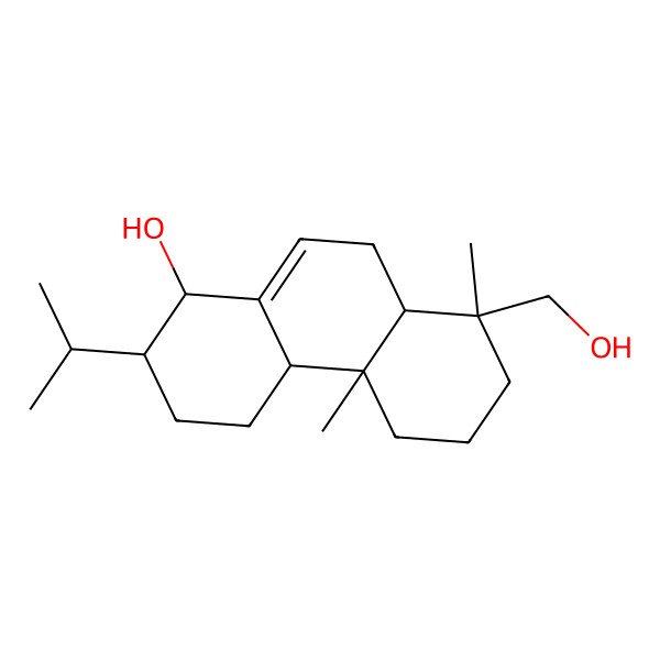 2D Structure of (1S,2S,4aR,4bS,8R,8aR)-8-(hydroxymethyl)-4b,8-dimethyl-2-propan-2-yl-1,2,3,4,4a,5,6,7,8a,9-decahydrophenanthren-1-ol