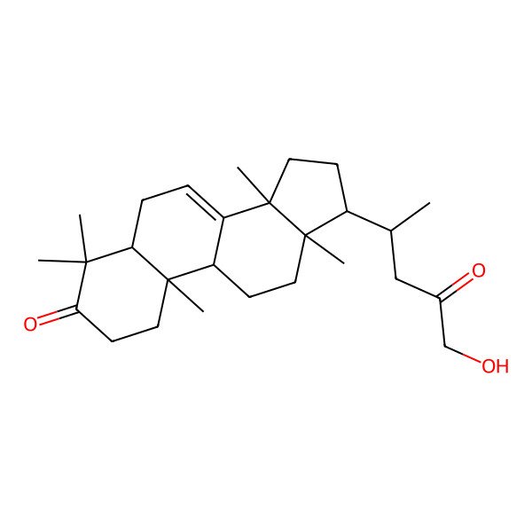 2D Structure of (5R,9R,10R,13S,14S,17S)-17-[(2S)-5-hydroxy-4-oxopentan-2-yl]-4,4,10,13,14-pentamethyl-1,2,5,6,9,11,12,15,16,17-decahydrocyclopenta[a]phenanthren-3-one