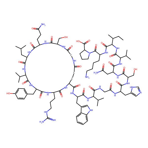2D Structure of N(1)Gly-DL-Ser-DL-Gln-DL-Leu-DL-Val-DL-Tyr-DL-Arg-DL-Glu(1)-DL-Trp-DL-Val-Gly-DL-His-DL-Ser-DL-Asn-DL-Val-DL-xiIle-DL-Lys-DL-Pro-OH