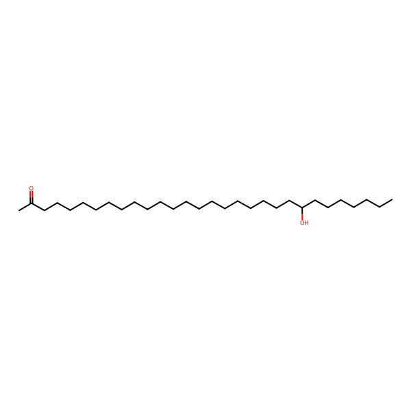 2D Structure of (23S)-23-hydroxytriacontan-2-one