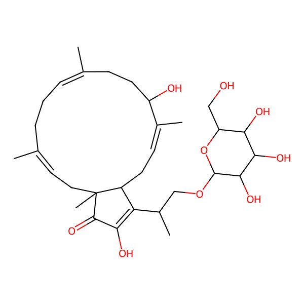 2D Structure of 24-alpha-D-glucosyl-(-)-terpestacin