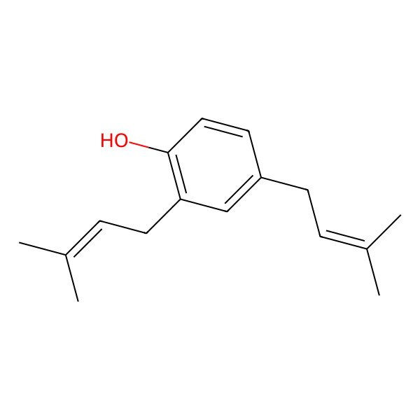 2D Structure of 2,4-Bis(3-methylbut-2-en-1-yl)phenol