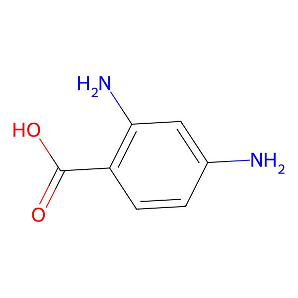 2D Structure of 2,4-Diaminobenzoic acid