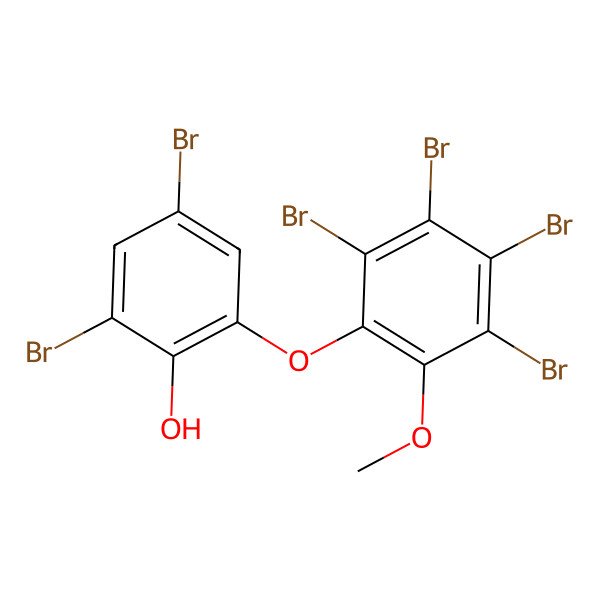 2D Structure of 2,4-Dibromo-6-(2,3,4,5-tetrabromo-6-methoxyphenoxy)phenol