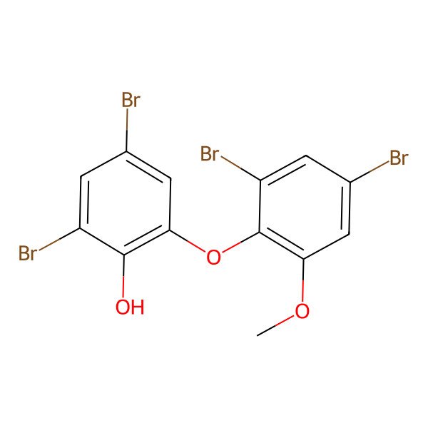2D Structure of 2,4-Dibromo-6-(2,4-Dibromo-6-Methoxyphenoxy)Phenol