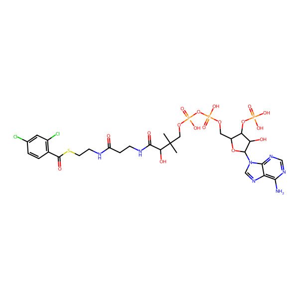 2D Structure of 2,4-Dichlorobenzoyl-CoA