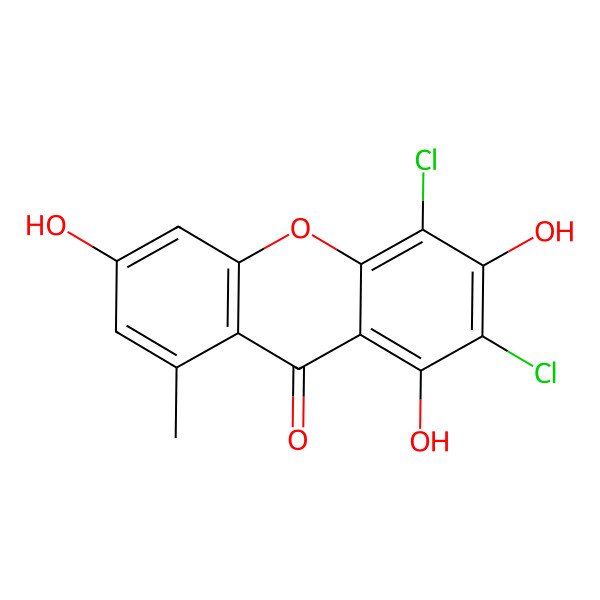 2D Structure of 2,4-Dichloronorlichexanthone
