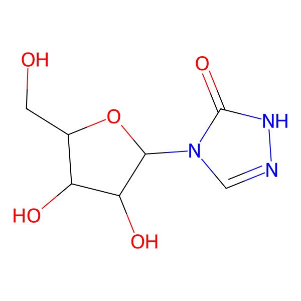 2D Structure of 2,4-Dihydro-4-(beta-D-ribofuranosyl)-1,2,4(3H)-triazol-3-one