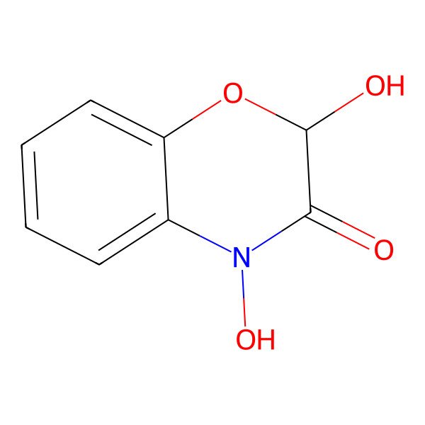 2D Structure of 2,4-Dihydroxy-1,4-Benzoxazin-3-One