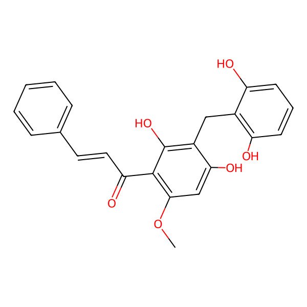 2D Structure of 2',4'-Dihydroxy-3'-(2,6-dihydroxybenzyl)-6'-methoxychalcone