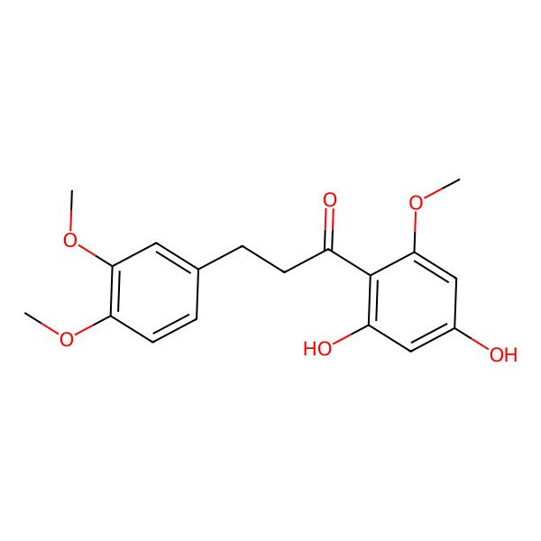 2D Structure of 2',4'-Dihydroxy-3,4,6'-trimethoxydihydrochalcone 2D Structure of 2',4'-Dihydroxy-3,4,6'-trimethoxydihydrochalcone