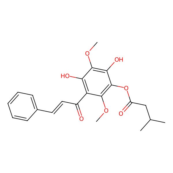 2D Structure of 2',4'-Dihydroxy-3',6'-dimethoxy-5'-isovaleryloxychalcone