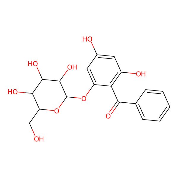 2D Structure of [2,4-Dihydroxy-6-[3,4,5-trihydroxy-6-(hydroxymethyl)oxan-2-yl]oxyphenyl]-phenylmethanone