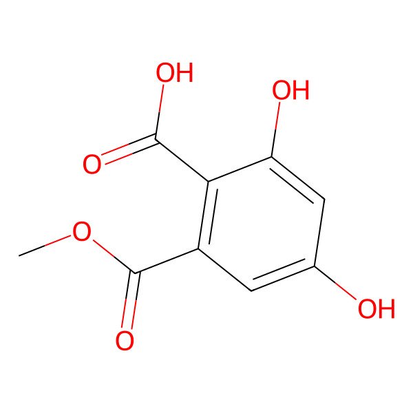 2D Structure of 2,4-Dihydroxy-6-methoxycarbonylbenzoic acid