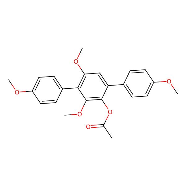2D Structure of [2,4-Dimethoxy-3,6-bis(4-methoxyphenyl)phenyl] acetate