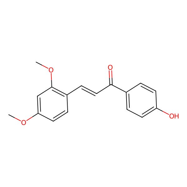 2D Structure of 3-(2,4-Dimethoxyphenyl)-1-(4-hydroxyphenyl)prop-2-en-1-one