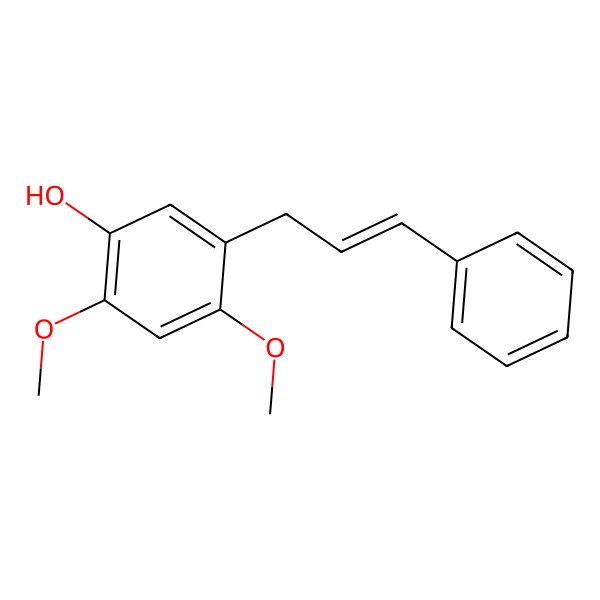 2D Structure of 2,4-Dimethoxy-5-(3-phenylprop-2-enyl)phenol