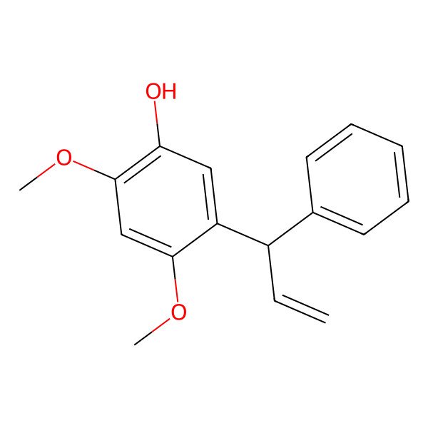 2D Structure of 2,4-Dimethoxy-5-[(S)-1-phenyl-2-propenyl]phenol