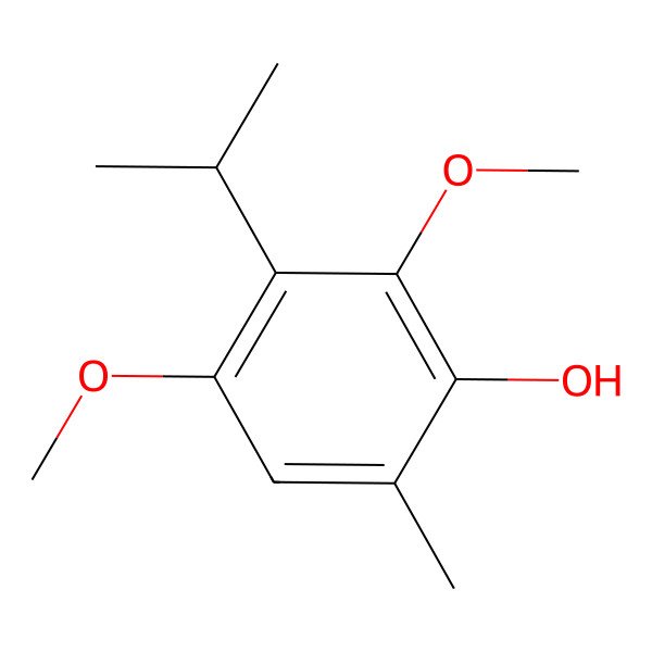 2D Structure of 2,4-Dimethoxy-6-methyl-3-propan-2-yl-phenol