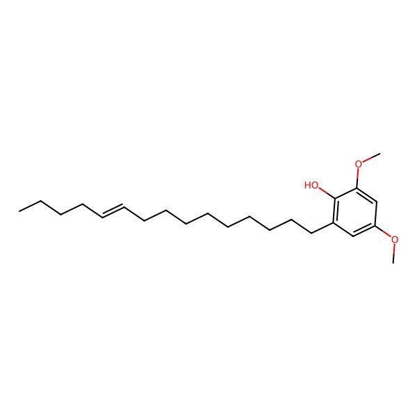 2D Structure of 2,4-dimethoxy-6-[(Z)-pentadec-10-enyl]phenol