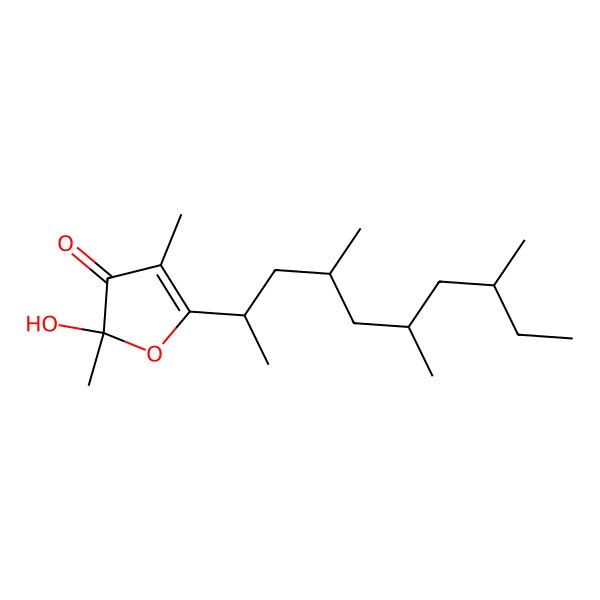 2D Structure of 2,4-Dimethyl-2-hydroxy-5-(1,3,5,7-tetramethylnonyl)-3(2H)furanone