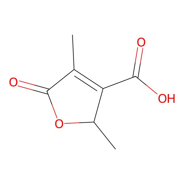 2D Structure of 2,4-dimethyl-5-oxo-2H-furan-3-carboxylic acid