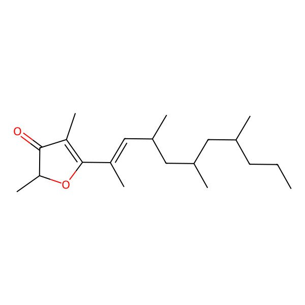 2D Structure of 2,4-dimethyl-5-[(Z,4S,6S,8S)-4,6,8-trimethylundec-2-en-2-yl]furan-3-one