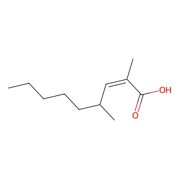 2D Structure of 2,4-Dimethylnon-2-enoic acid