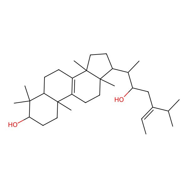 2D Structure of 24-Ethyllanosta-8,24(241)-diene-3beta,22-diol