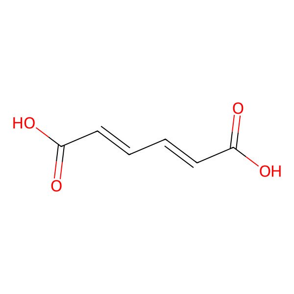 2D Structure of 2,4-Hexadienedioic acid, (2Z,4Z)-