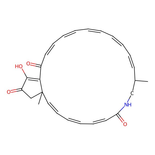 2D Structure of 24-Hydroxy-1,11-dimethyl-9-azabicyclo[21.3.0]hexacosa-2,4,6,12,14,16,18,20,23-nonaene-8,22,25-trione