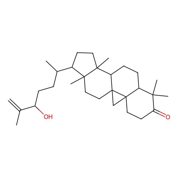 2D Structure of 24-Hydroxy-9,19-cyclolanost-25-en-3-one