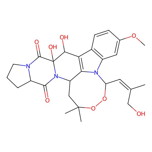 2D Structure of 24-Hydroxyverruculogen