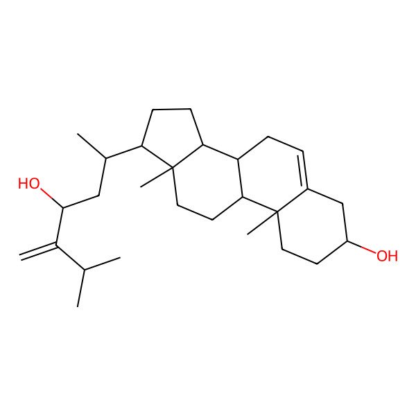 2D Structure of 24-methylene-cholest-5-en-3beta,23S-diol