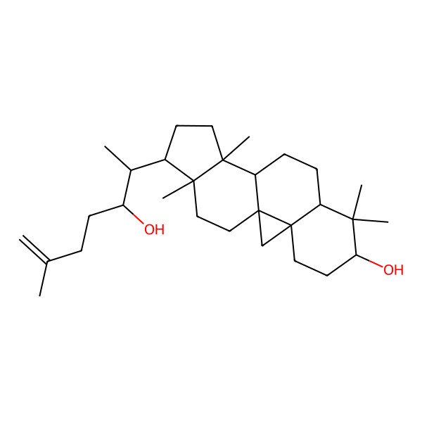 2D Structure of 15-(3-Hydroxy-6-methylhept-6-en-2-yl)-7,7,12,16-tetramethylpentacyclo[9.7.0.01,3.03,8.012,16]octadecan-6-ol