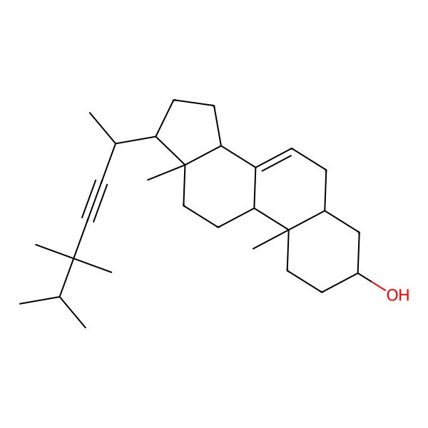 2D Structure of 24,24-Dimethyl-5alpha-cholest-7-en-22-yn-3beta-ol 2D Structure of 24,24-Dimethyl-5alpha-cholest-7-en-22-yn-3beta-ol