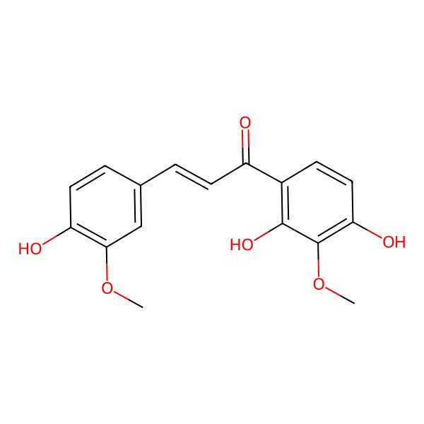 2D Structure of 2',4',4-Trihydroxy-3',3-methoxychalcone