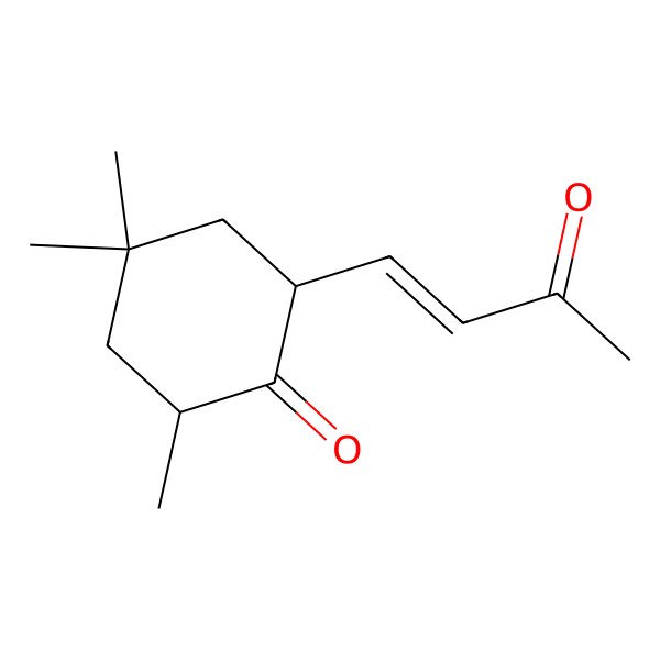 2D Structure of 2,4,4-Trimethyl-6-(3-oxobut-1-enyl)cyclohexan-1-one