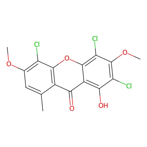 2D Structure of 2,4,5-Trichloro-lichexanthone