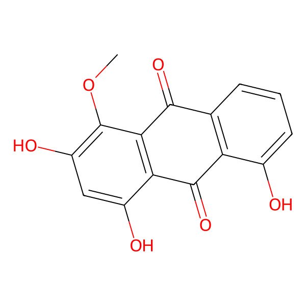 2D Structure of 2,4,5-Trihydroxy-1-methoxyanthracene-9,10-dione