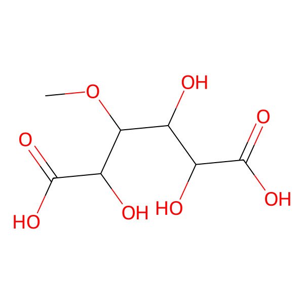 2D Structure of 2,4,5-Trihydroxy-3-methoxyhexanedioic acid