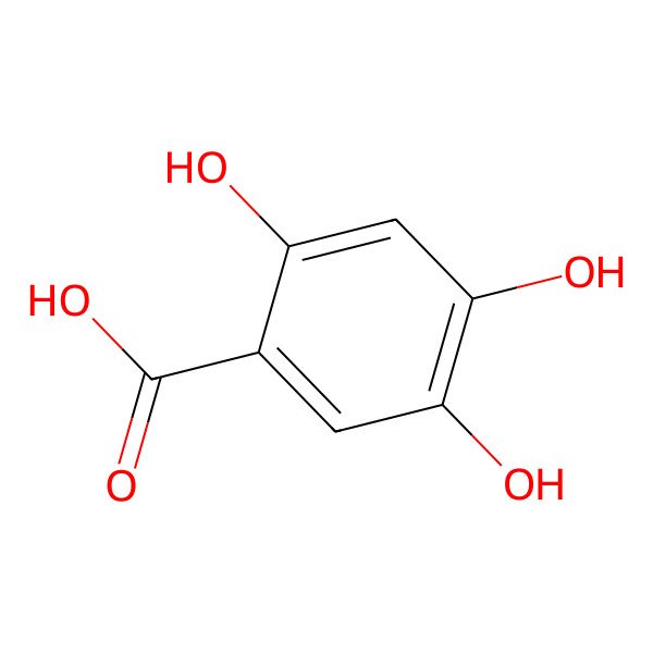 2D Structure of 2,4,5-Trihydroxybenzoic acid