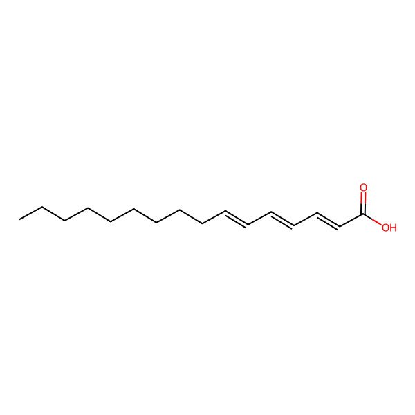 2D Structure of 2,4,6-Hexadecatrienoic acid