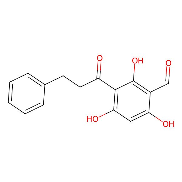 2D Structure of 2',4',6'-Trihydroxy-3'-formyldihydrochalcone